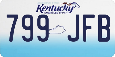 KY license plate 799JFB