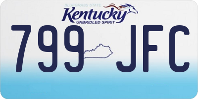 KY license plate 799JFC