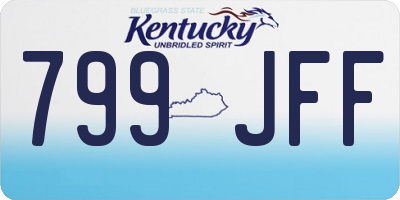 KY license plate 799JFF