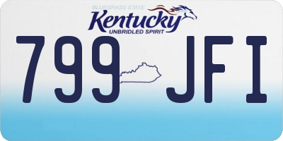 KY license plate 799JFI