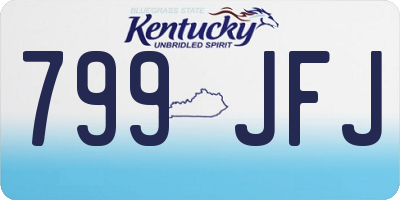 KY license plate 799JFJ