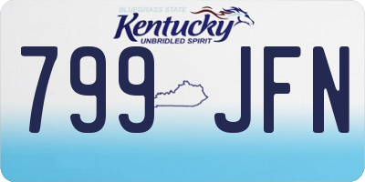KY license plate 799JFN