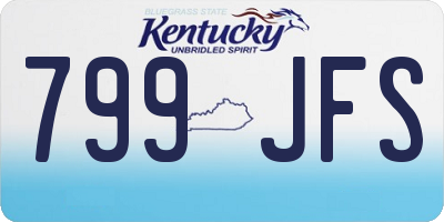 KY license plate 799JFS