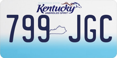 KY license plate 799JGC