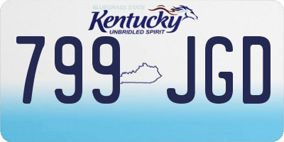 KY license plate 799JGD