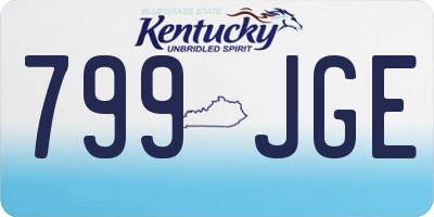 KY license plate 799JGE