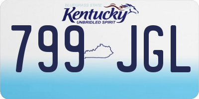KY license plate 799JGL