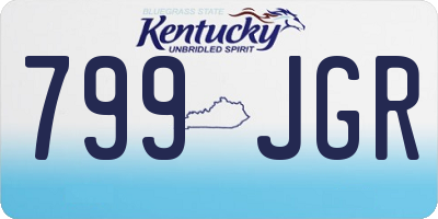 KY license plate 799JGR
