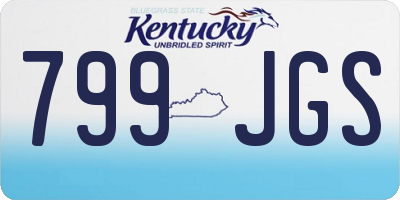 KY license plate 799JGS