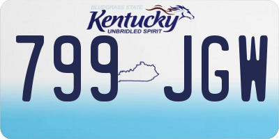 KY license plate 799JGW