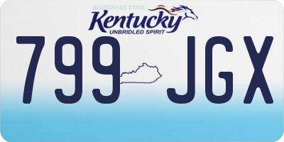 KY license plate 799JGX