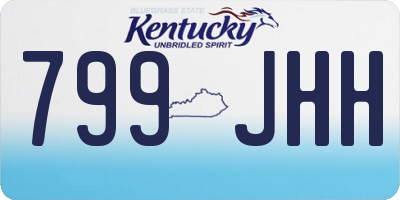 KY license plate 799JHH