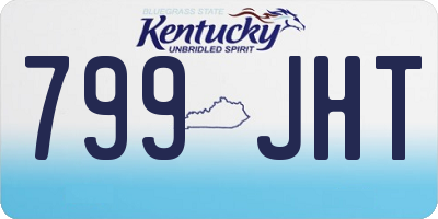 KY license plate 799JHT