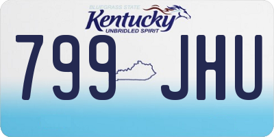 KY license plate 799JHU