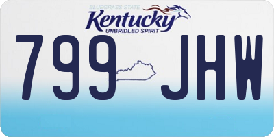 KY license plate 799JHW