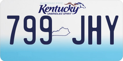 KY license plate 799JHY
