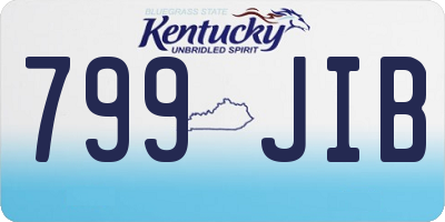 KY license plate 799JIB