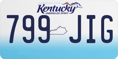 KY license plate 799JIG
