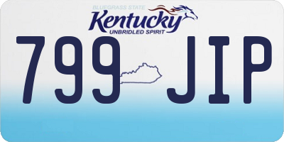 KY license plate 799JIP