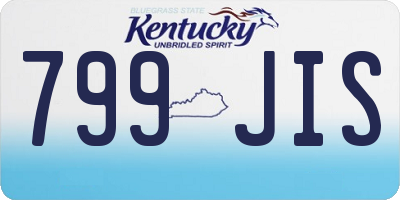 KY license plate 799JIS