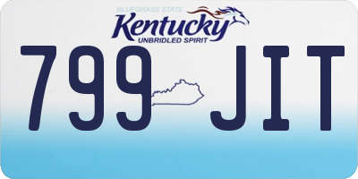 KY license plate 799JIT