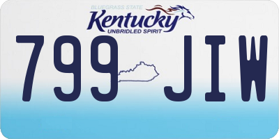 KY license plate 799JIW