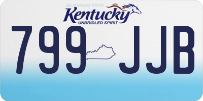 KY license plate 799JJB