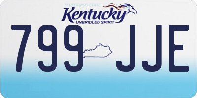 KY license plate 799JJE