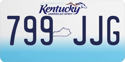 KY license plate 799JJG
