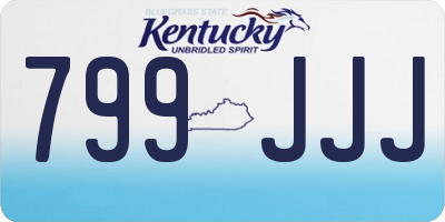 KY license plate 799JJJ