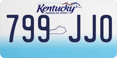 KY license plate 799JJO