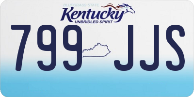 KY license plate 799JJS