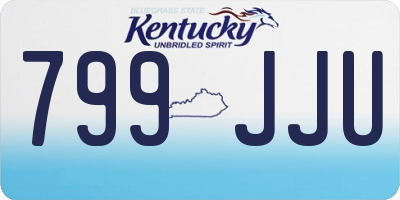 KY license plate 799JJU