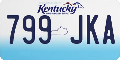 KY license plate 799JKA