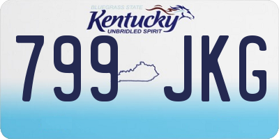KY license plate 799JKG