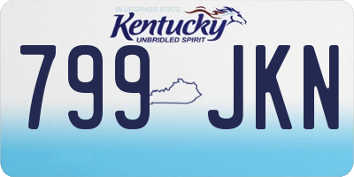 KY license plate 799JKN