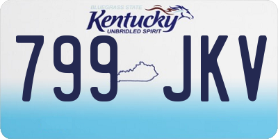 KY license plate 799JKV