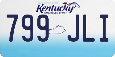 KY license plate 799JLI