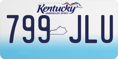 KY license plate 799JLU
