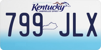 KY license plate 799JLX