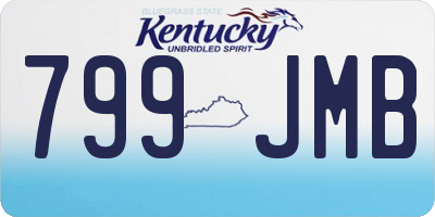 KY license plate 799JMB