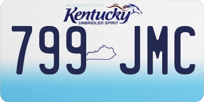 KY license plate 799JMC
