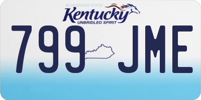 KY license plate 799JME