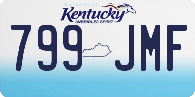 KY license plate 799JMF