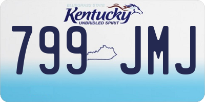 KY license plate 799JMJ