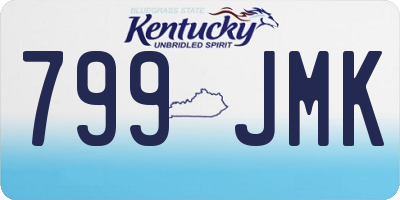 KY license plate 799JMK