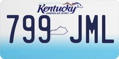 KY license plate 799JML
