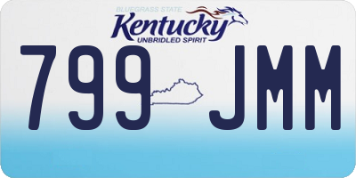 KY license plate 799JMM