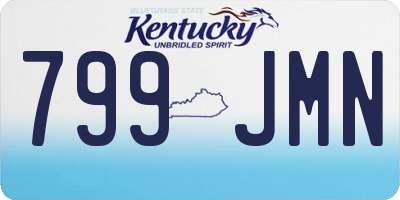 KY license plate 799JMN