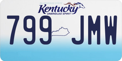 KY license plate 799JMW